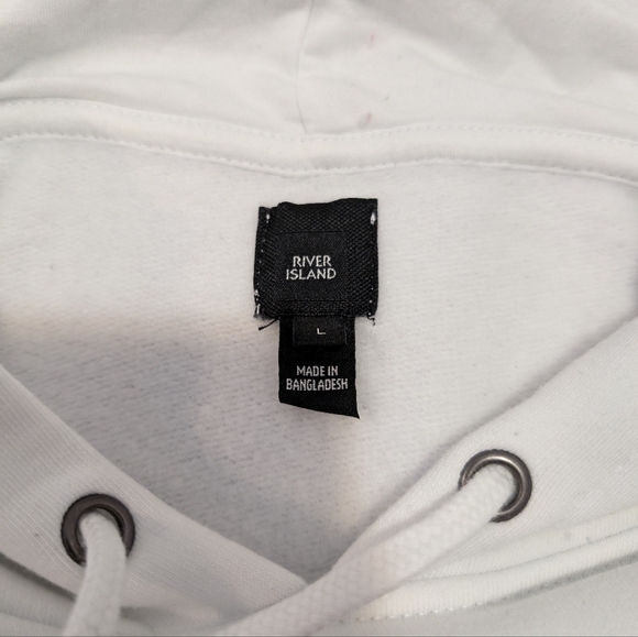 River Island White Hoodie, Size Large. - Picture 5 of 5